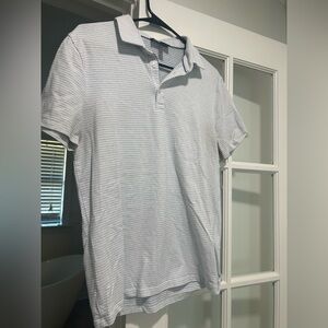 Express Men's White Polo Shirt Small